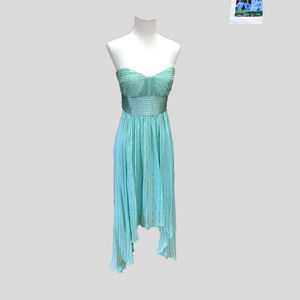 BCBG Maxazria Green Strapless Dress with Bow